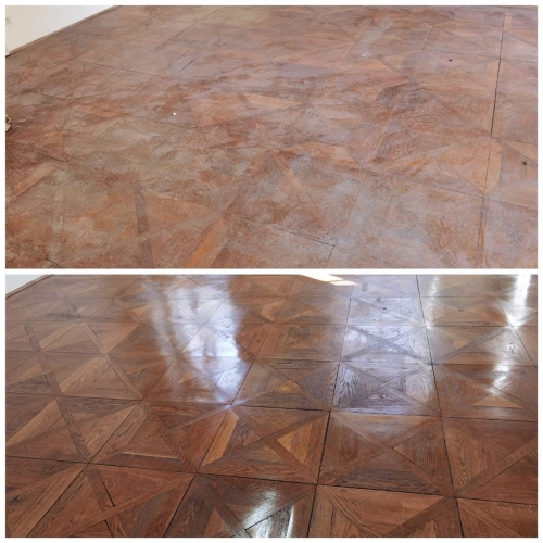 Parkettboden Reinigung und Versiegelung